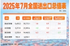2025年7月进出口数据出炉：外贸回暖，